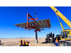 三峡能源格尔木100MW光热发电项目完成首套定日镜安装